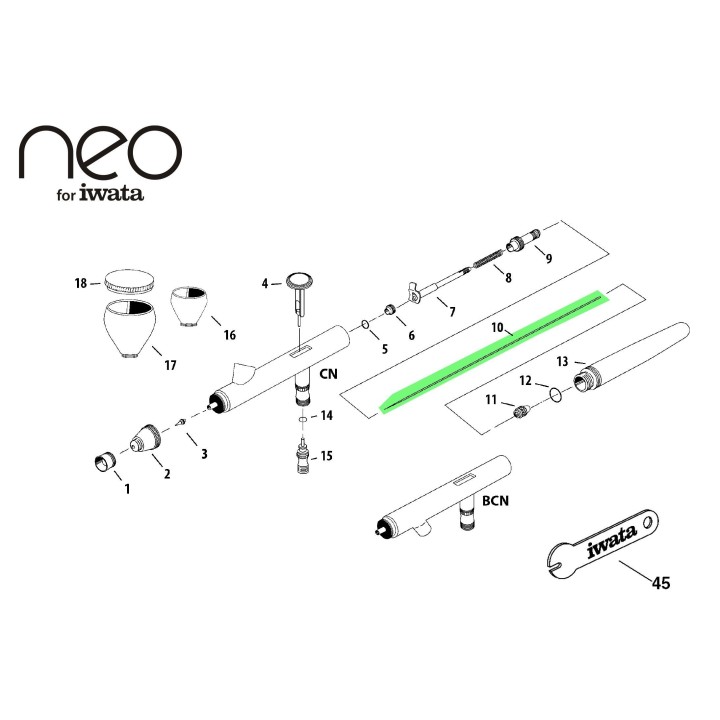 Repuestos para Aerógrafos Iwata Serie Neo