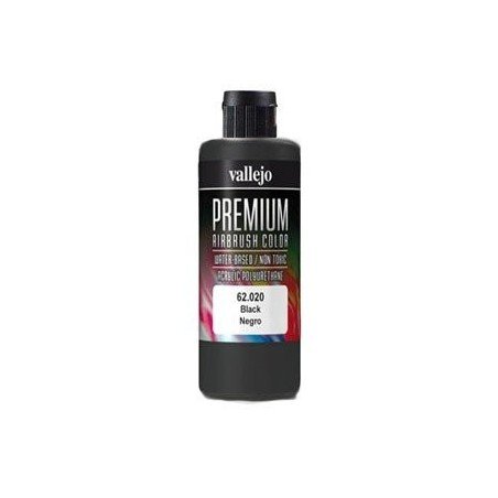 Color Negro opaco Vallejo Premium 200 ml.