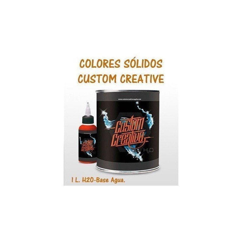Pintura base agua H2O colores sólidos 1l. de Custom Creative.