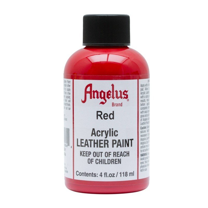 Leather Acrylic Paint Red 4oz. Angelus