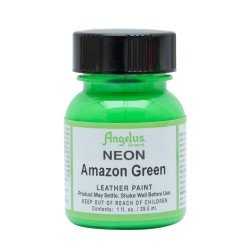 Leather Neon Paint Amazon Green 1oz. Angelus