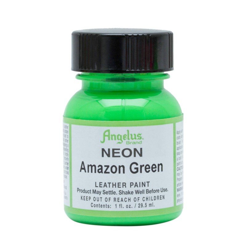 Leather Neon Paint Amazon Green 1oz. Angelus