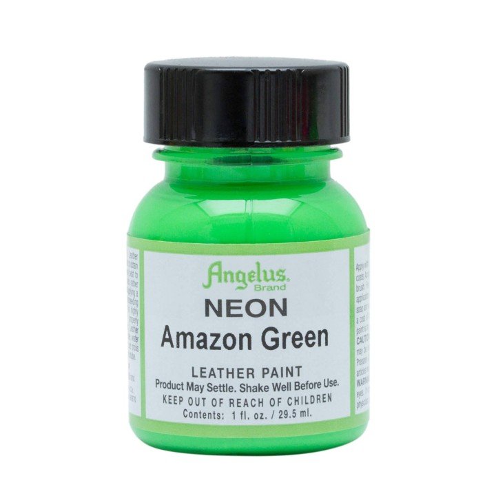 Pintura Neon para cuero Amazon Green 1oz. Angelus