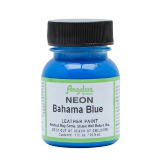 Pintura Neon para cuero Bahama Blue 1oz. Angelus
