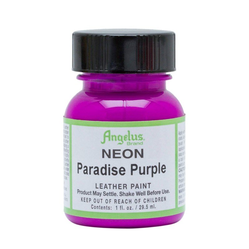 Pintura Neon para cuero Paradise Purple 1oz. Angelus