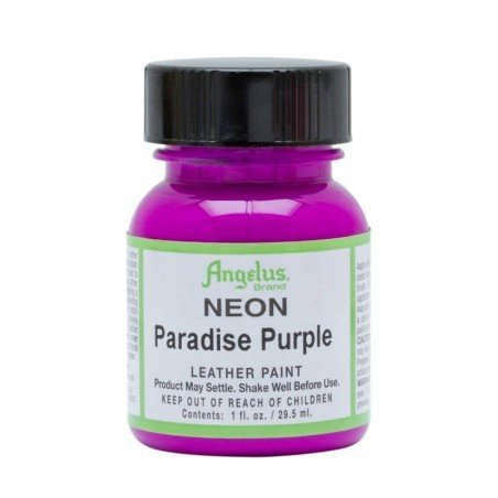 Pintura Neon para cuero Paradise Purple 1oz. Angelus