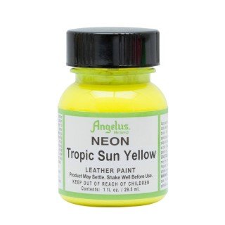 Pintura Neon para cuero Tropic Sun Yellow 1oz. Angelus