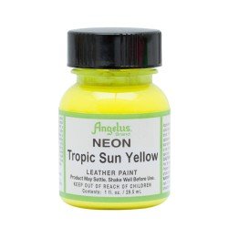 Pintura Neon para cuero Tropic Sun Yellow 1oz. Angelus