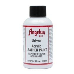 Leather Acrylic Paint Silver 4oz. Angelus