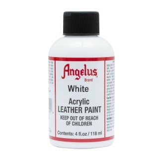 Pintura Acrilica para Cuero Blanco 4oz. Angelus