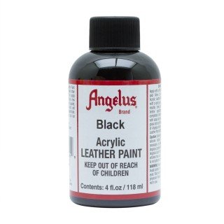 Leather Acrylic Paint Black 4oz. Angelus