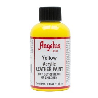 Leather Acrylic Paint Yellow 4oz. Angelus