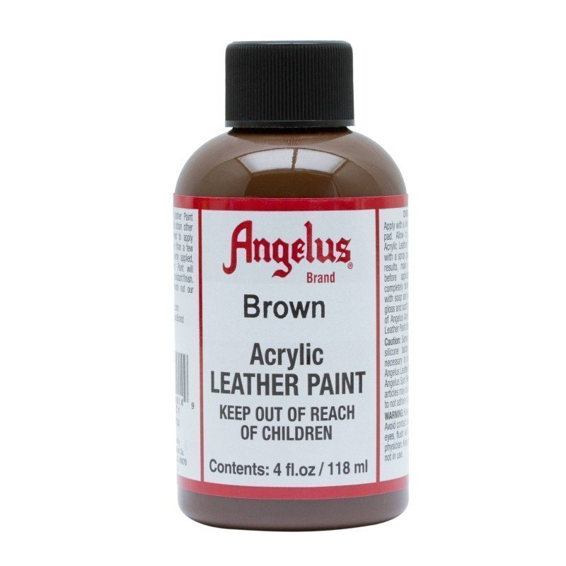 Leather Acrylic Paint Brown 4oz. Angelus