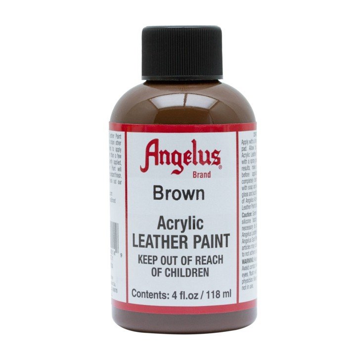 Leather Acrylic Paint Brown 4oz. Angelus