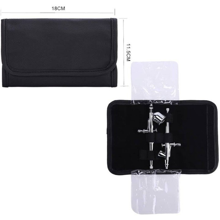 Funda de Cuero para 2 Aerógrafos