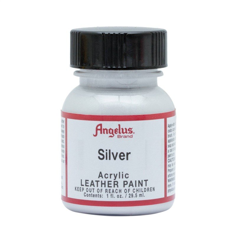 Pintura Acrílica para Cuero Plata 1oz. Angelus
