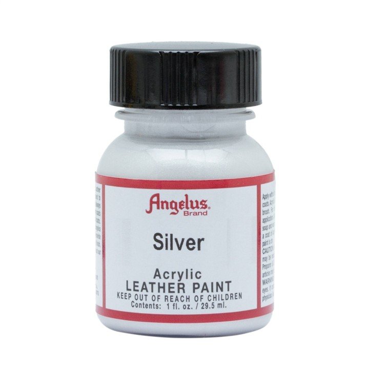 Leather Acrylic Paint Silver 1oz. Angelus