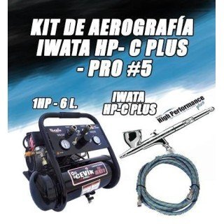 KIT DE AEROGRAFIA HIGH PERFORMANCE HC-CP PRO 6 L. - IWATA CEVIK