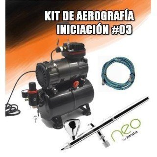 Kit de Aerografía Iniciación Iwata Neo compresor 3L.
