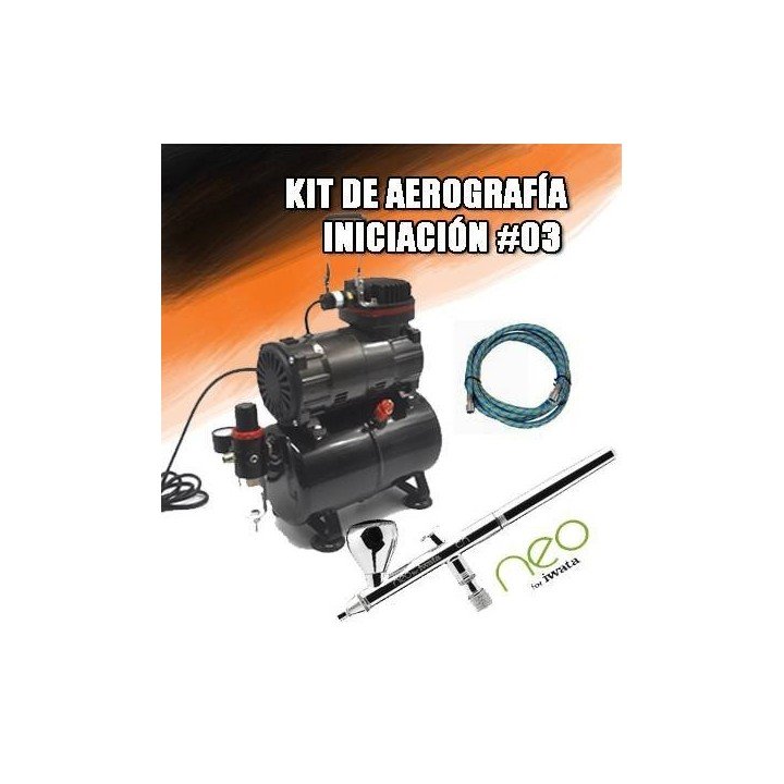 Kit de Aerografía Iniciación Iwata Neo compresor 3L.