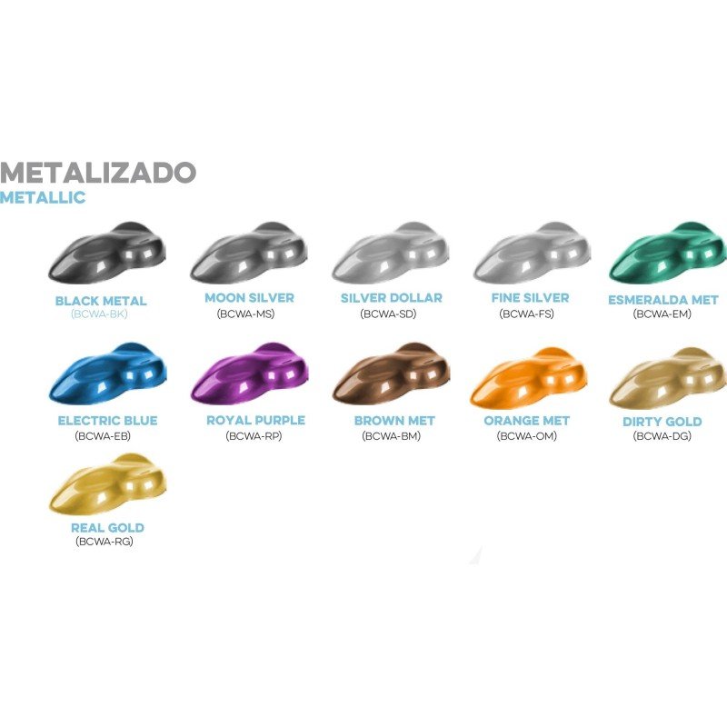 Oferta 5 Colores Metalizados H2O a elegir - Custom Creative