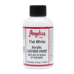 Pintura Acrilica para Cuero  Blanco Mate / Flat White 4oz. Angelus