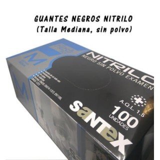 Guantes de Nitrilo Negro (100 und.)  - Santex