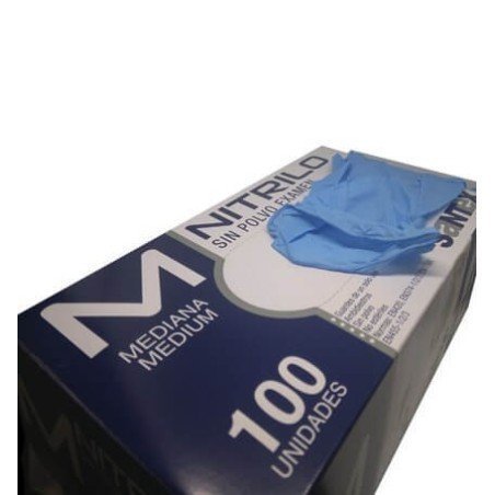 Guantes de Nitrilo Blue (100 und.) - Santex