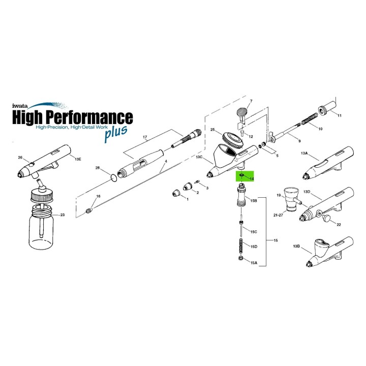 Repuestos para Aerógrafos Iwata Serie High Performance